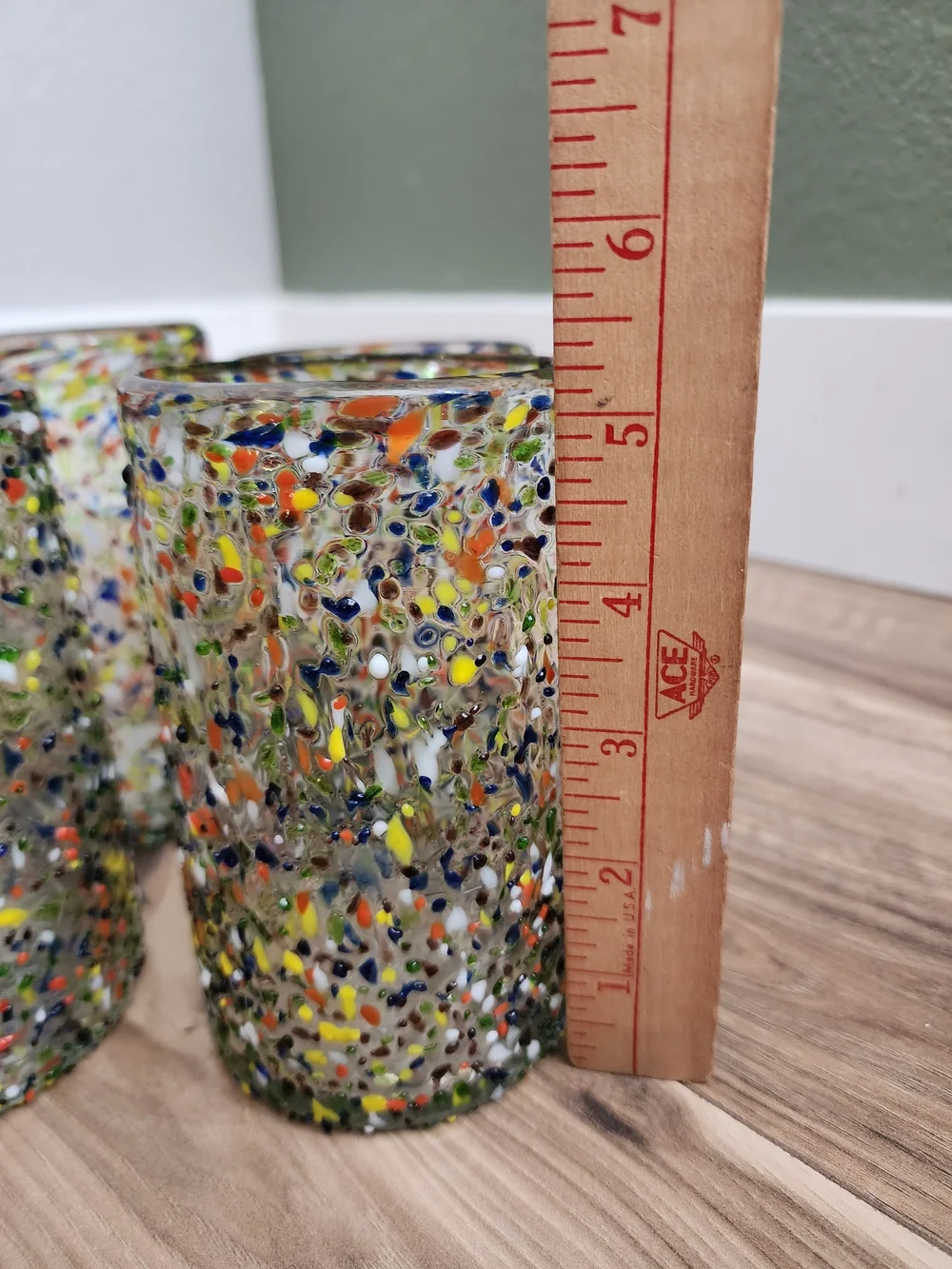 Multicolor Confetti Artisan Glass Tumbler - Set of 4